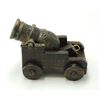 Image 1 : #835 VINTAGE BRASS WOOD CHINESE CANNON TOY 1900S