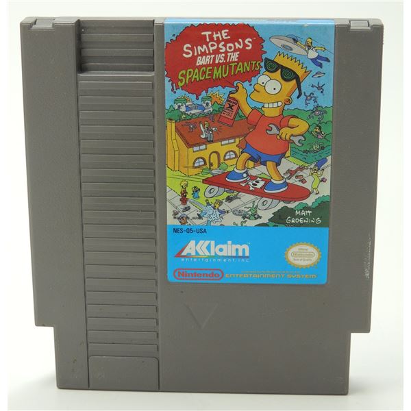 NES GAME SIMPSONS BART VS THE SPACE MUTANTS