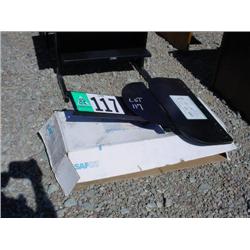 WORK PLATFORM AND NEW UNASSEMBLED SHELVING