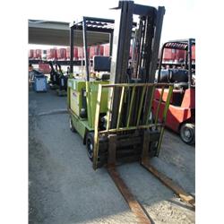 CLARK ELECTRIC WAREHOUSE FORKLIFT, s/n E357-0317-6516FA:
