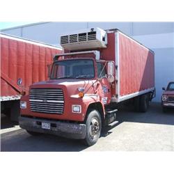 FORD AEROMAX L8000 S/A REEFER TRUCK, s/n 1FDWR82E7RVA33841: