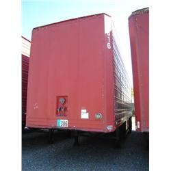GREAT DANE 28ft. X 96in. S/A ALUMINUM REEFER TRAILER, s/n 1GRAA5711GB148434: