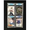 Image 1 : LOT OF 4 2020-21 FOOTBALL ROOKIE CARDS (GREAT CANADIAN GRADING COA 9.5)