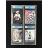 Image 1 : LOT OF 4 2021 FOOTBALL ROOKIE CARDS (GREAT CANADIAN GRADING COA 9.5-10)