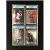 Image 1 : LOT OF 4 2021 FOOTBALL ROOKIE CARDS (GREAT CANADIAN GRADING COA 9.5)