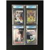 Image 1 : LOT OF 4 2021 FOOTBALL ROOKIE CARDS (GREAT CANADIAN GRADING COA 9-9.5)