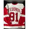 Image 1 : SERGEI FEDOROV SIGNED DETROID RED WINGS JERSEY (JSA COA)