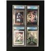 Image 1 : LOT OF 4 2021-22 PANINI FOOTBALL ROOKIE CARDS (GREAT CANADIAN GRADING COA 8.5-9.5)