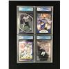 Image 1 : LOT OF 4 2020-22 PANINI FOOTBALL ROOKIE CARDS (GREAT CANADIAN GRADING COA 9-9.5)