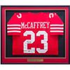 Image 1 : CHRISTIAN MCCAFFREY SIGNED AND FRAMED SAN FRANSICO 49ERS JERSEY - BECKETT COA