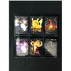 Image 1 : LOT OF 6 POKEMON BLACK FOIL TRADING CARDS