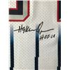 Image 2 : HAKEEM OLAJUWON SIGNED HOUSTON ROCKETS SIGNED BASKETBALL JERSEY WITH INSCRIPTION - BECKETT COA
