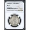 Image 1 : India, 1840(B&C), Victor Silver 1 Rupee, NGC MS62.