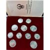 Image 1 : CCCP, 1980 Olymic Coin Collection Sets - 0.900 Silver Coins 11 pcs (Total: ~8.03 oz)