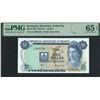 Image 1 : Bermuda, 1978-84, 1 Dollar, A/7 000128. PMG 65EPQ. low serial Number 128.