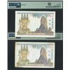 Image 2 : French Indo-China, ND (1936), 5 Piastres, Lot of 2pcs. PMG 35 Stains & Pinoles & PMG 40 Pinoles.
