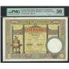 Image 1 : French Indo-China, ND (1936-39), 100 Piastres, M.176485. PMG 50. Rare AU condition.