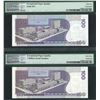 Image 2 : Philippine, 2006, 100 Piso, KP999999 &1000000, PMG 65EPQ & 63EPQ. Consecutive Lucky S/N, Solid# 9 & 