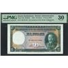 Image 1 : Straits Settlement/ British Administration, 1935, 10 Dollars, C/39 67144. PMG 30. Minor Repair.