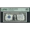 Image 1 : USA, 1928, Silver Certificate $1, F14437409A. PMG 65EPQ.