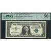 Image 1 : USA, 1957, Silver Certificate $1, A62995944A. PMG 58EPQ. .