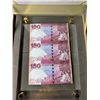 Image 2 : Hong Kong, 2015, 150th Anniversary commemorative banknotes, uncut of 3 with VIP special display.