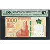 Image 1 : Standard Chartered Bank, 2020, $1000, AZ000005. PMG 67EPQ. Serial Number 5.