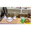 Image 2 : SHELF LOT OF ASSORTED GLASSES, BELLS, TEA CUPS AND MORE