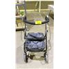 Image 2 : EVOLUTION PIPER SERIES WHEELED WALKER - BLACK - REGULAR SIZE: 21" SEAT HEIGHT, 31"-36" HANDLE