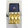 Image 1 : 6 BOTTLES OF VINTAGE CROWN ROYAL 50ML IN PRESENTATION BOX DATED 1975
