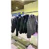 Image 2 : RACK OF 5 ASSORTED JACKETS (RACK NOT INCLUDED)