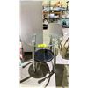Image 1 : MODERN 2 TIER CHROME END TABLE WITH GLASS TOP 26"