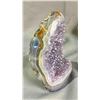 Image 2 : 6" X 4" AMETHYST GEODE WITH AGATE $2200.00