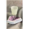Image 1 : 6.5" AMETHYST CLUSTER HOLDER $500.00