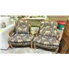Image 1 : PAIR OF FRENCH PROVINCIAL AFRICAN MOTIF ARMCHAIRS
