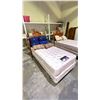 Image 2 : SINGLE SIMMONS BEAUTYREST MATTRESS & WOOD BED FRAME WITH THROW PILLOWS