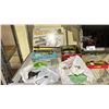 Image 3 : SHELF OF ASSORTED MODEL TRAIN ACCESSORIES INCLUDING; TRACKS, CONTROLLERS, DECOR & MORE