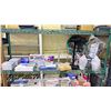 Image 1 : SHELF OF ASSORTED ITEMS INCLUDING; TOOTHPASTE, NEILMED SINUS RINSE, JEWELRY HANGERS & MORE