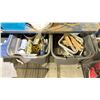Image 2 : SHELF OF ASSORTED ITEMS INCLUDING; PAINT ROLLER TRAYS, SPRAY PAINT, PAINT STIRRERS & MORE