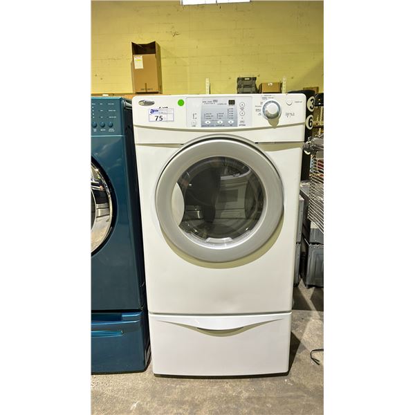 AMANA FRONT LOAD DRYER WITH PEDESTAL
