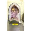 Image 1 : AMETHYST WITH CALCITE CATHEDRAL GEODE 21KG APPROX 14X10" RETAIL $3500