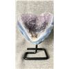 Image 1 : POLISHED AMETHYST HEART BRAZIL APPROX 4X4" RETAIL $1500
