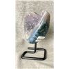 Image 3 : POLISHED AMETHYST HEART BRAZIL APPROX 4X4" RETAIL $1500