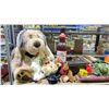 Image 3 : SHELF OF ASSORTED ITEMS INCLUDING; INFLATABLE BEER BOTTLES/CANS, STUFFED BEARS, ANTIQUE TOBOGGAN &