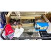 Image 2 : 2 SHELVES OF ASSORTED STIR STICKS, BINDERS AND MATCHBOOK PACKAGING