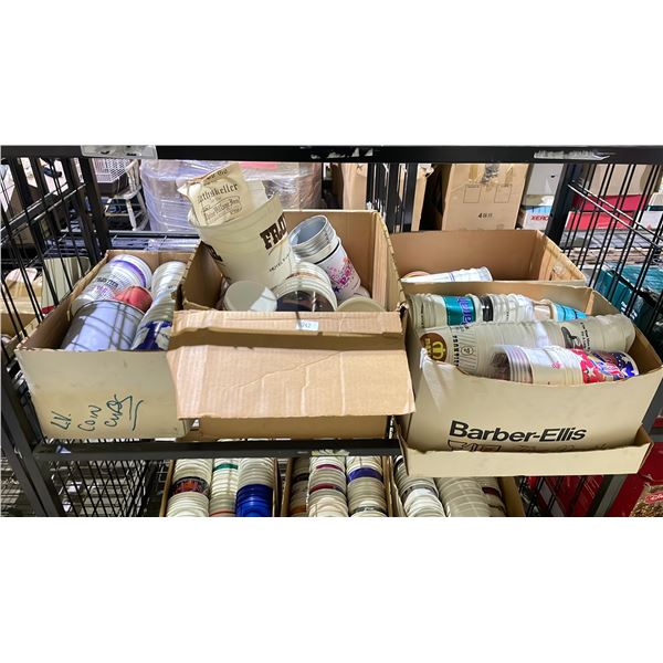 SHELF LOT OF ASSORTED PLASTIC CUPS AND MORE