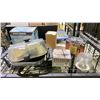 Image 2 : SHELF LOT OF ASSORTED ITEMS INCLUDING; PASTA CHEF, STAINLESS STEEL STEAMER, BLACK+ DECKER KETTLE