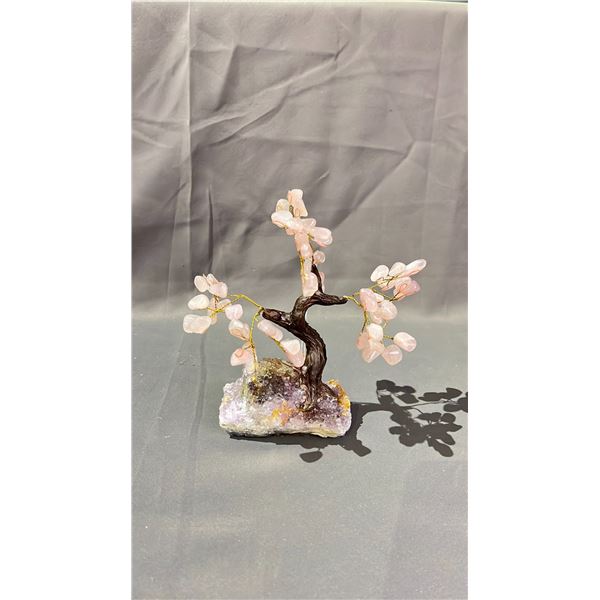 ROSE QUARTZ BONSAI TREE APPROX 8X8  RETAIL $600