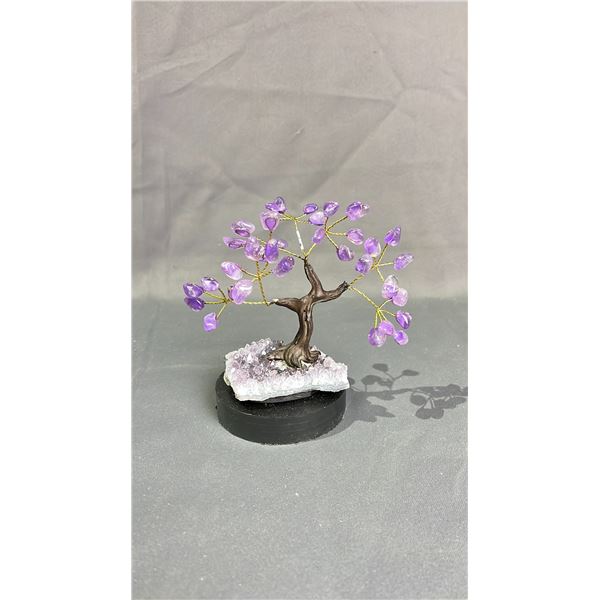 AMETHYST BONSAI TREE APPROX 5" RETAIL $600