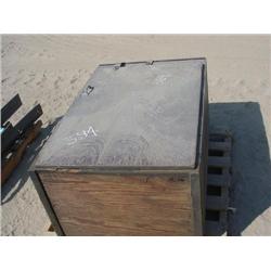 WOODEN CABINET W/MISC. PARTS BOOKS